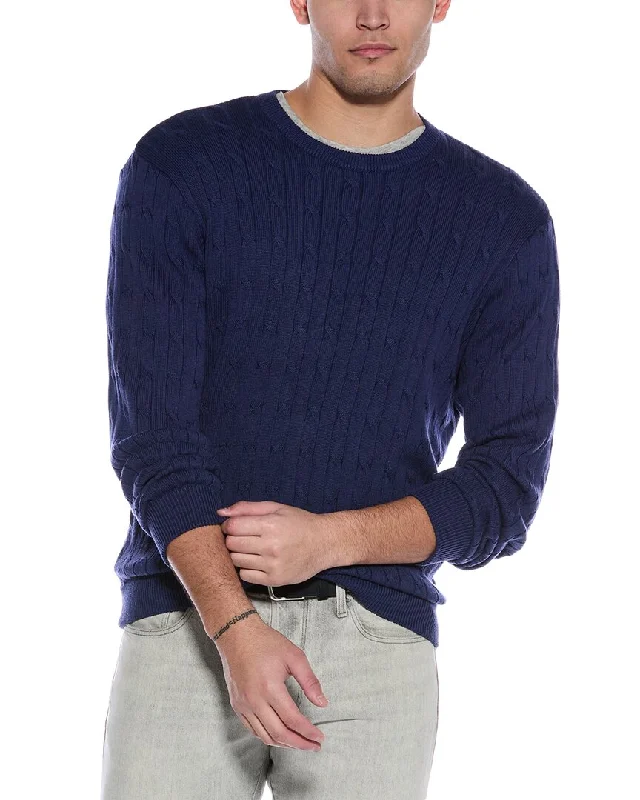 Men's Sweaters with SequinsAlashan Cable Cashmere-Blend Crewneck Sweater