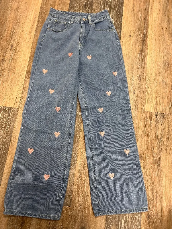 Light Blue Denim Men's JeansJeans Straight By Shein In Blue Denim, Size: XS