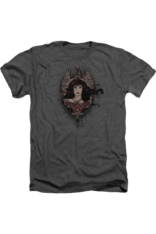 Men's Performance Shirts for SportsBatman V Superman Winged Goddess Adult Heather Tee / T-Shirt