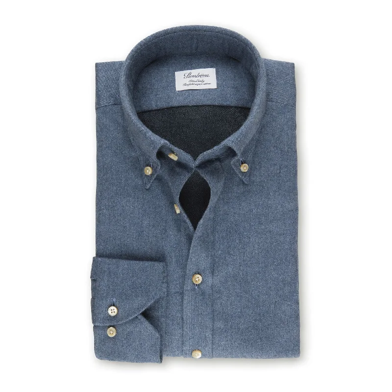 Men's Patterned Casual Shirts for Relaxed StylingID40211 Stenstroms Blue Flannel Shirt