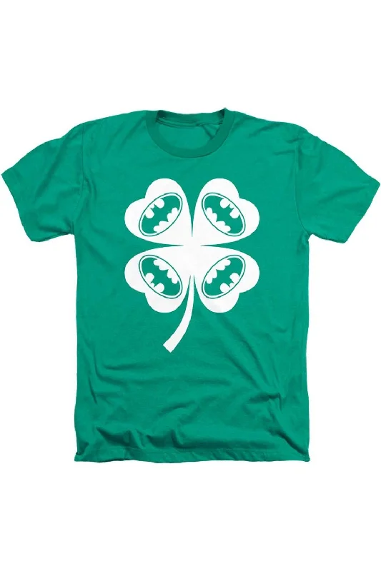 Men's Shirts with Hidden ButtonsBatman Bat Clover Adult Heather Tee / T-Shirt