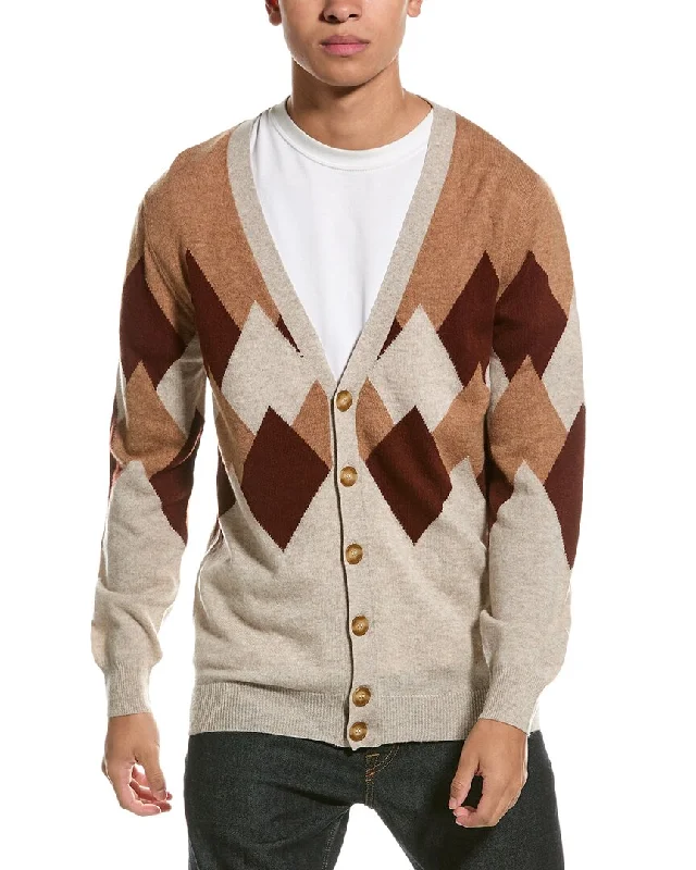 Essential Men's V-Neck SweatersBrodie Cashmere Wool & Cashmere-Blend Cardigan