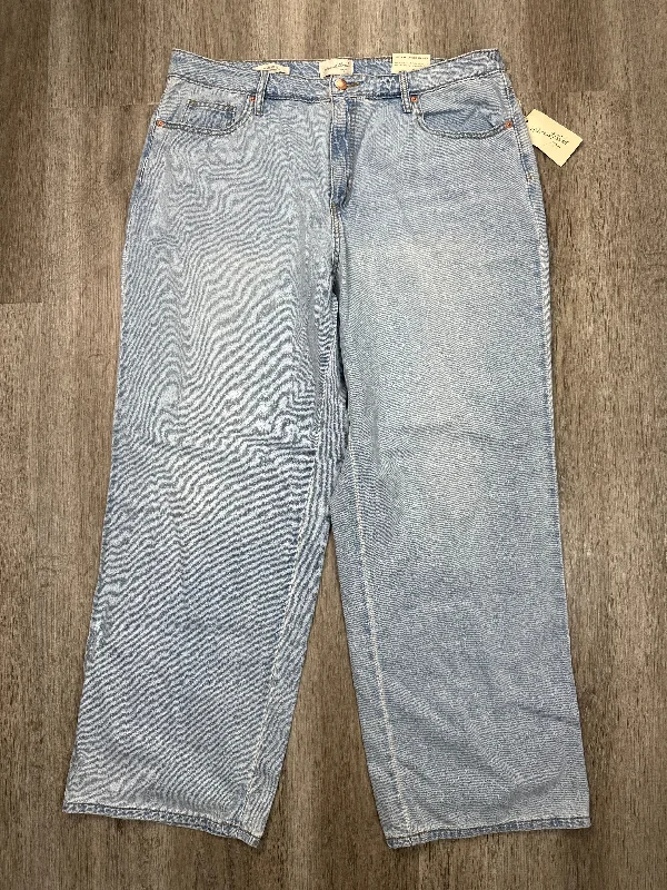 Men's Jeans for a Night OutJeans Wide Leg By Universal Thread In Blue Denim, Size: 16