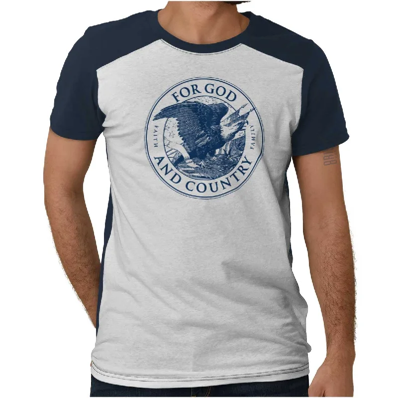 Men's Collared Shirts for Formal OccasionsFor God and Country Forward Shoulder T Shirt
