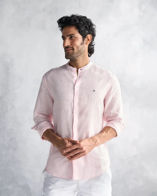 Men's Solid-Colored Shirts for VersatilityNawab Shirt - Pink