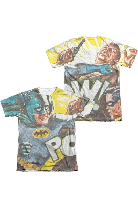 Stylish Men's HenleysBatman Classic Tv On The Chin (Front/Back Print) Adult Poly/Cotton Short Sleeve Tee / T-Shirt