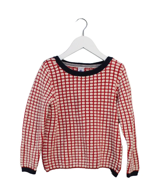 Men's Sweaters with Low-Neck DesignsPetit Bateau Knit Sweater 6T