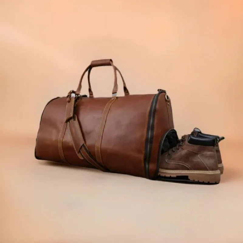 Classic Brown Garment Duffel Bag