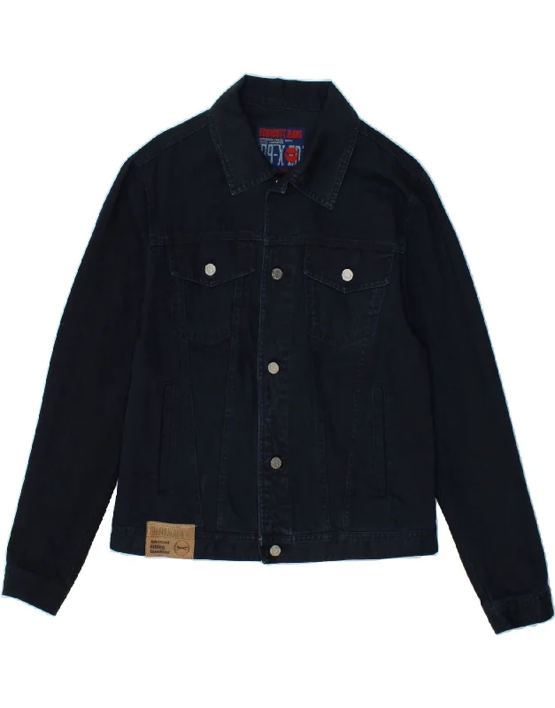 Men's Coats for SnowshoeingVINTAGE Mens Denim Jacket UK 40 Large Navy Blue Cotton