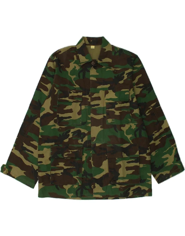 Men's Coats for Winter SportsVINTAGE Mens Military Jacket UK 42 XL Green Camouflage Army
